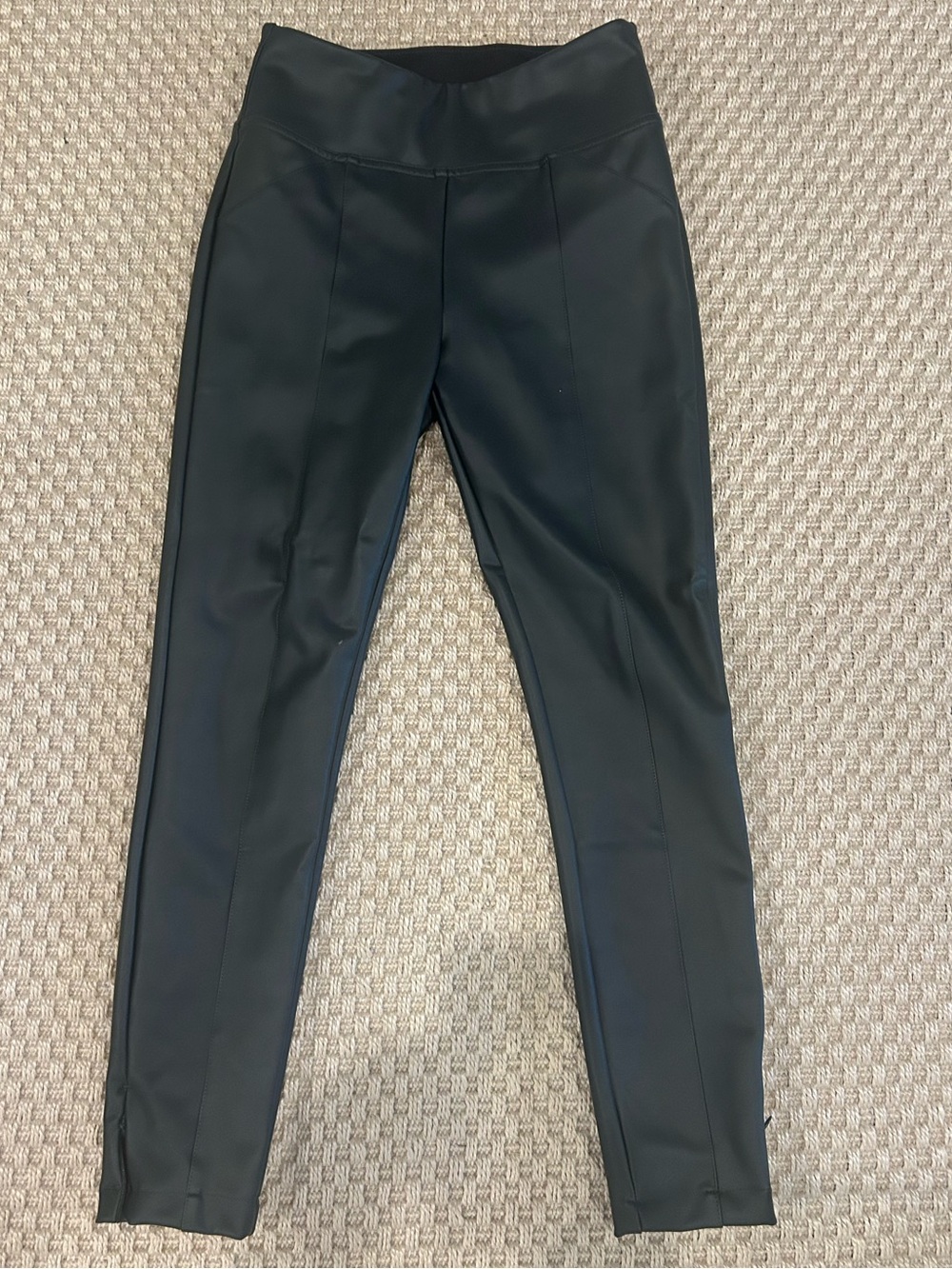 Peach XS Faux Leather Leggings